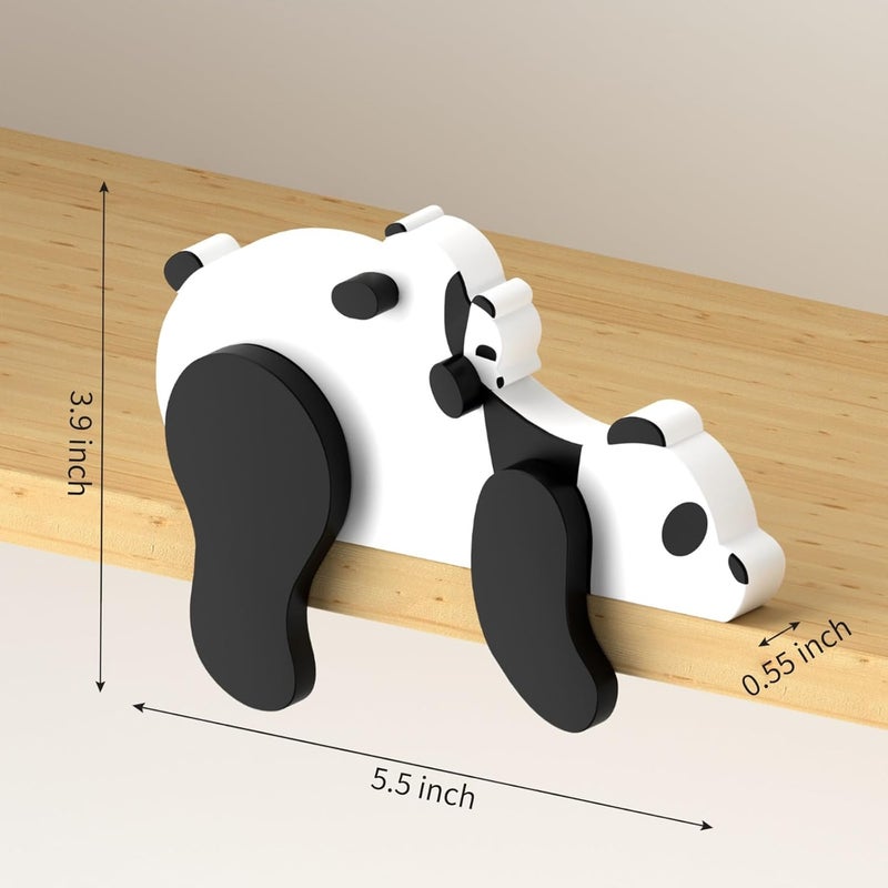 Putska Woodland Nursery Decor - Wooden Animal for Baby Boy Nursery Decor, Forest Decoration for Room, Shelf, Bedroom (Panda) - Image 2